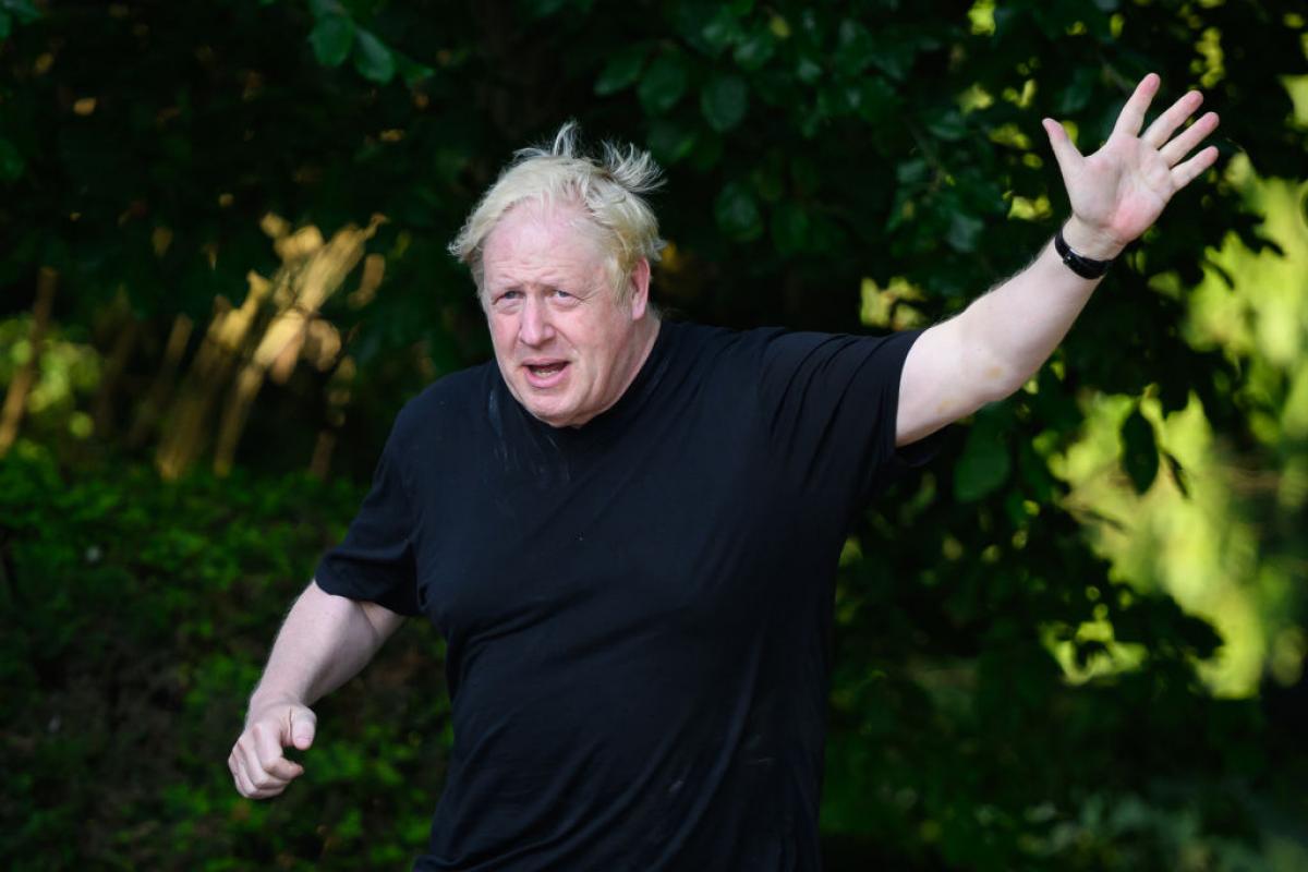 Boris Johnson, ex Primer Ministro británico, en su carrera matutina.