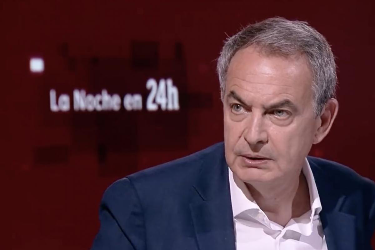 José Luis Rodriguez Zapatero en 'La Noche en 24 horas' de TVE