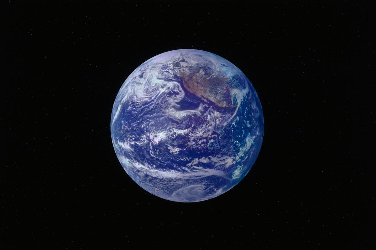 Fotografía de la Tierra tomada desde el espacio.