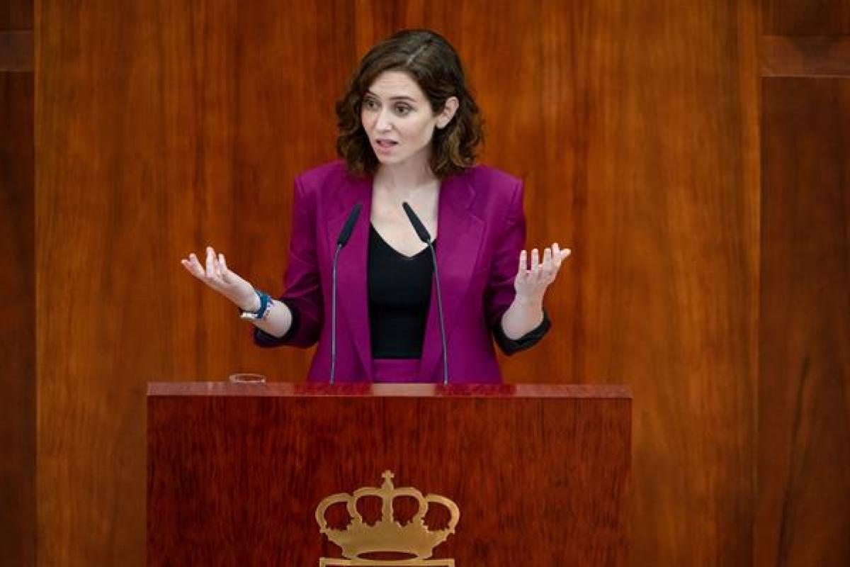 La presidenta de la Comunidad de Madrid, Isabel Díaz Ayuso.