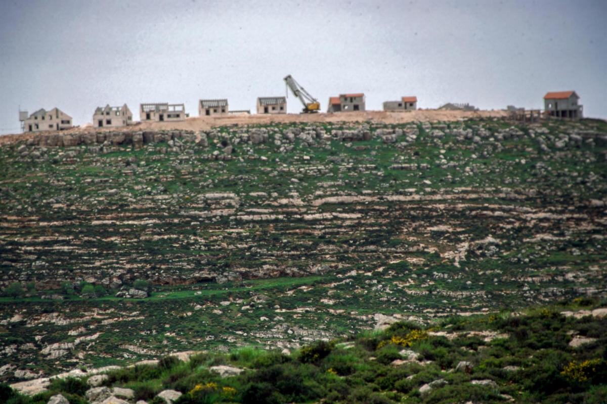 Construcción de viviendas para judíos en Cisjordania