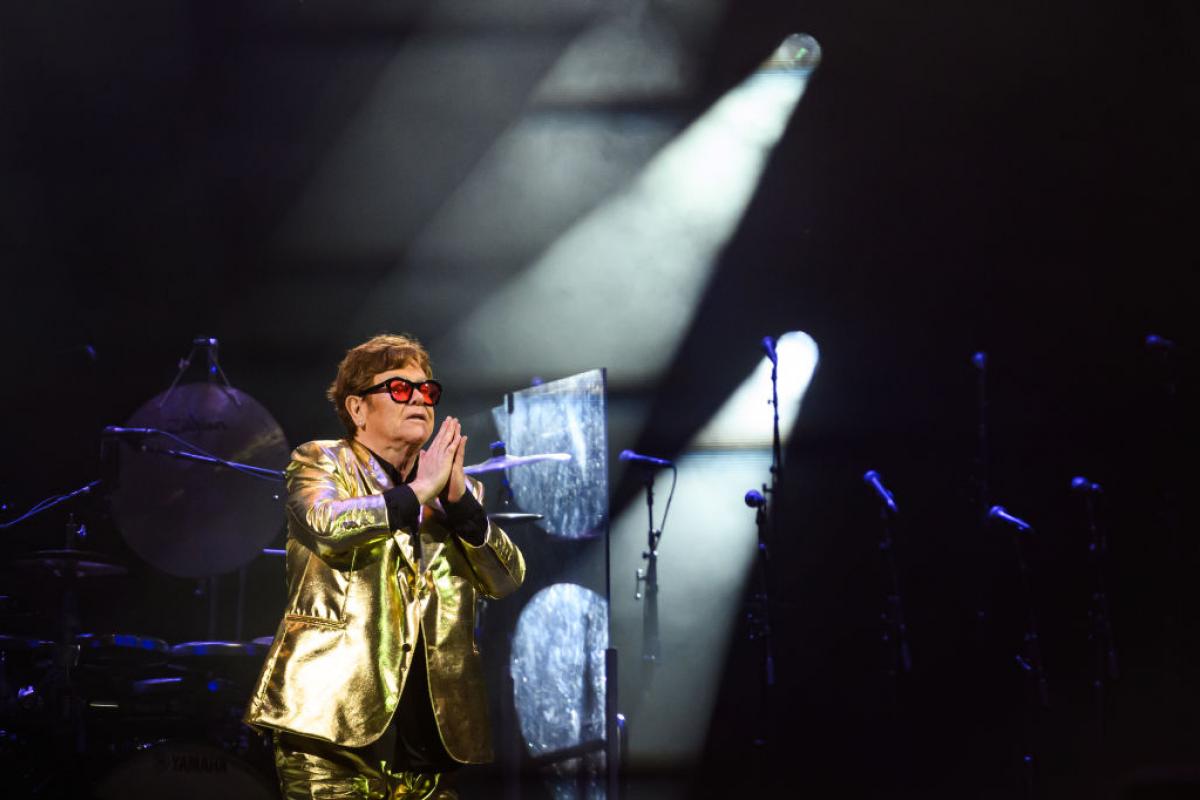 Elton John en Glastonbury, el último concierto de su carrera en Reino Unido.