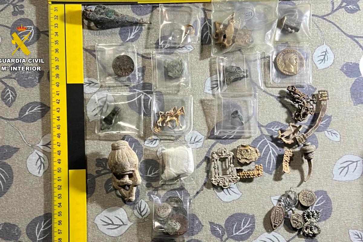 Piezas recuperadas en la operación.