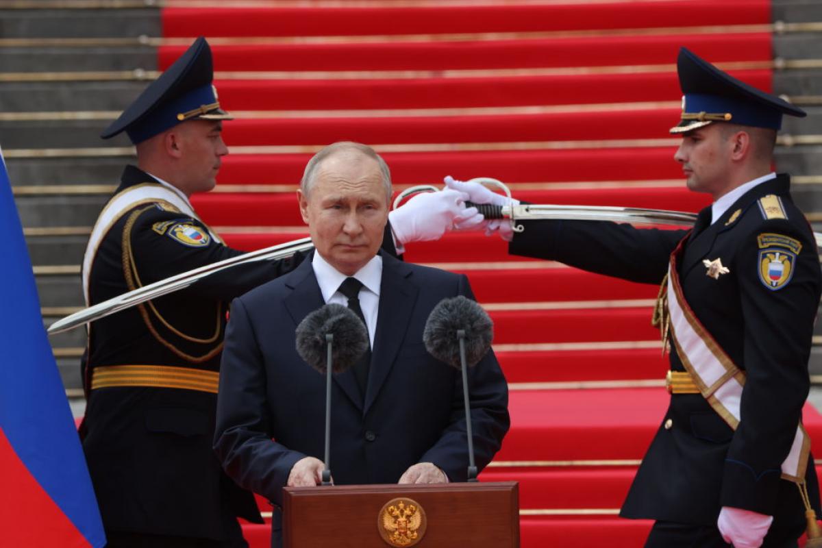 Putin, durante su discurso ante las élites militares