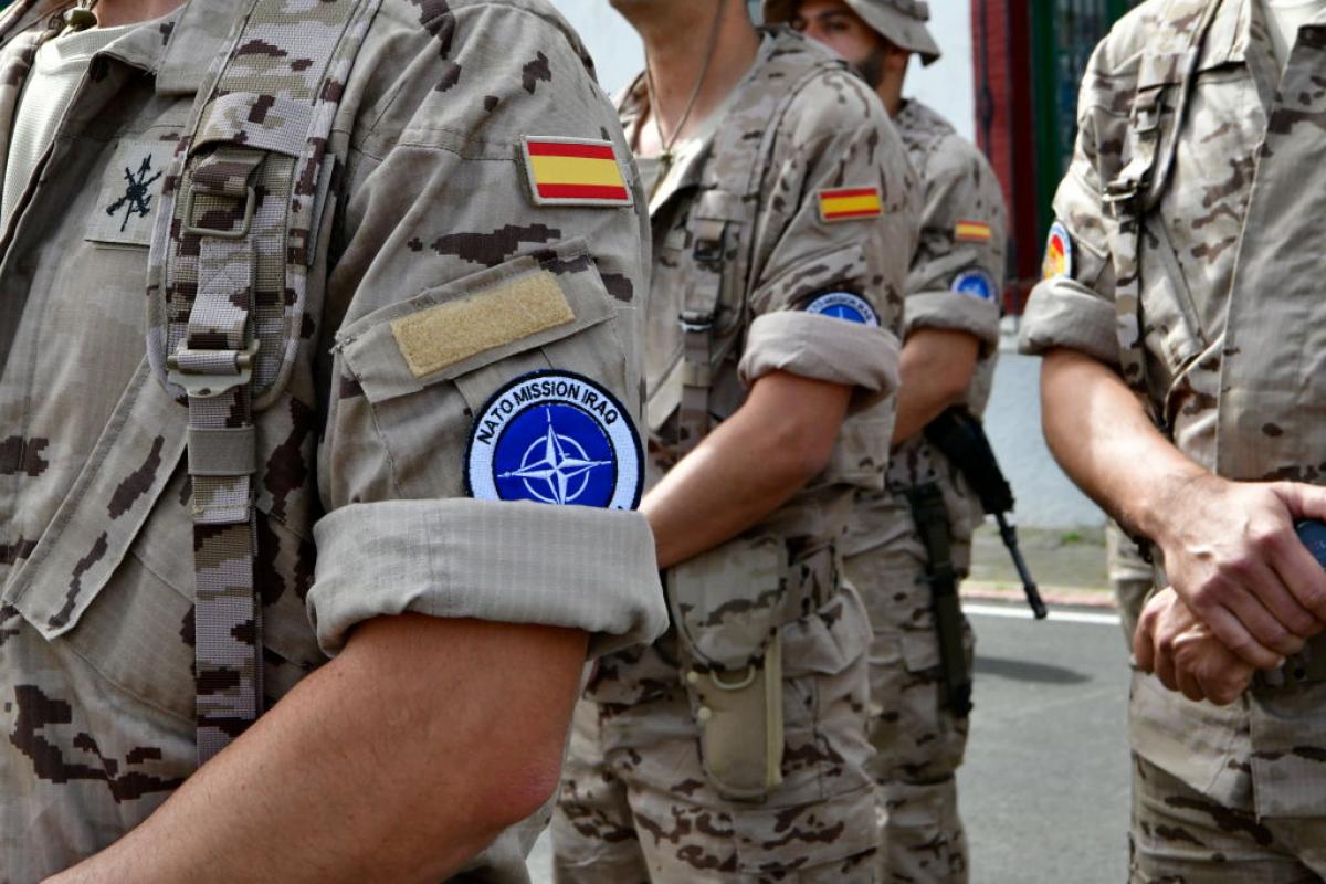 Militares españoles en formación.