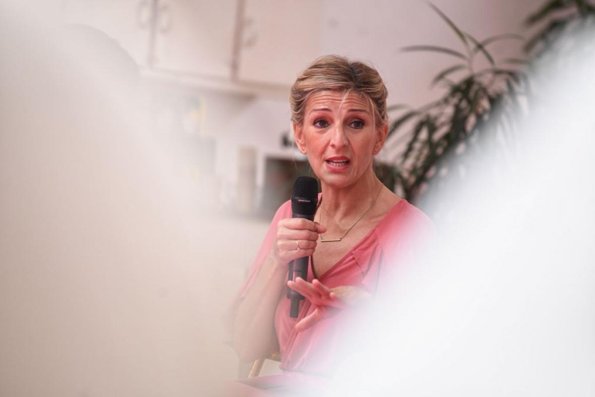 Yolanda Díaz, en un acto de precampaña por el 23-J