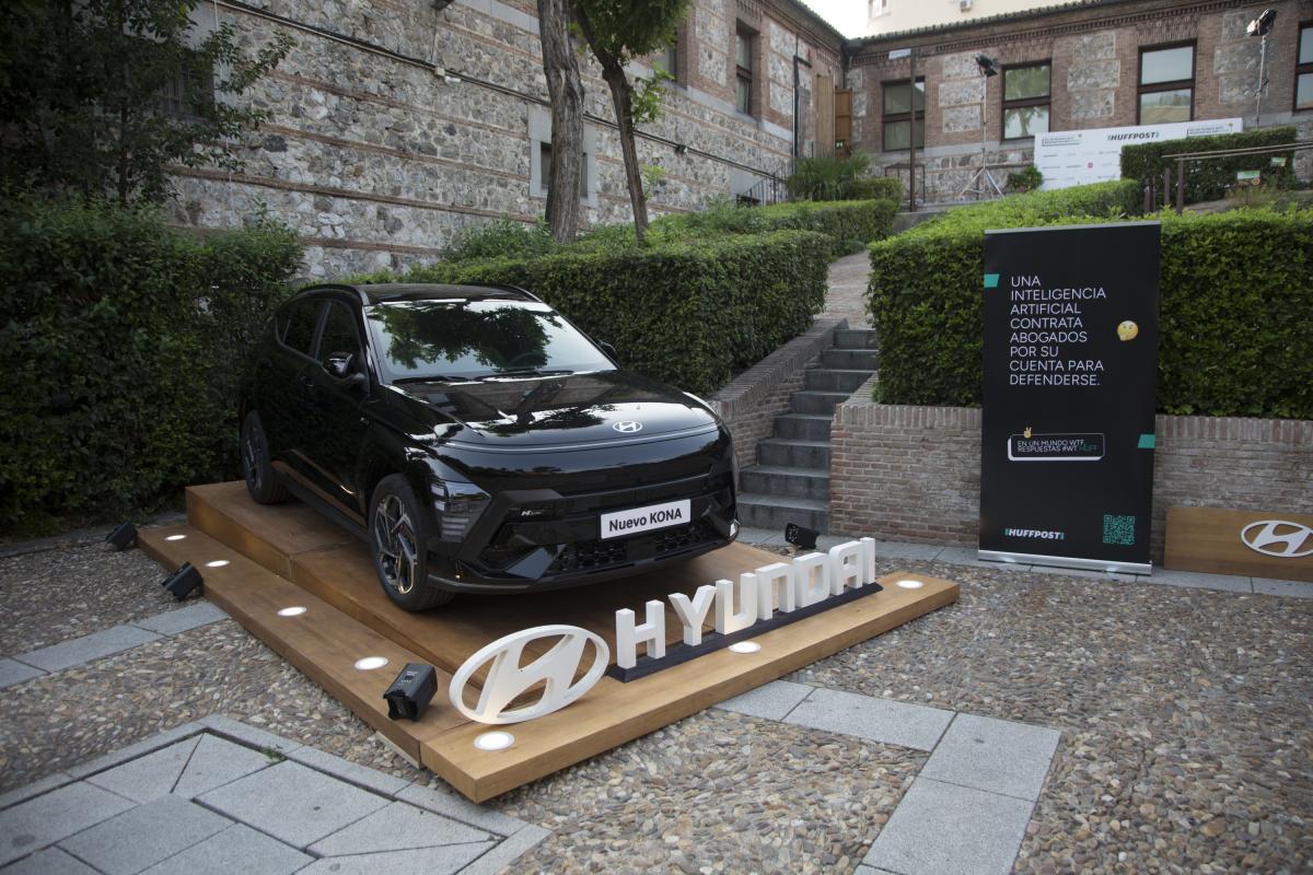 El Kona de Hyundai que se expuso en la fiesta celebrada en los jardines de la Real Fábrica de Tapices.
