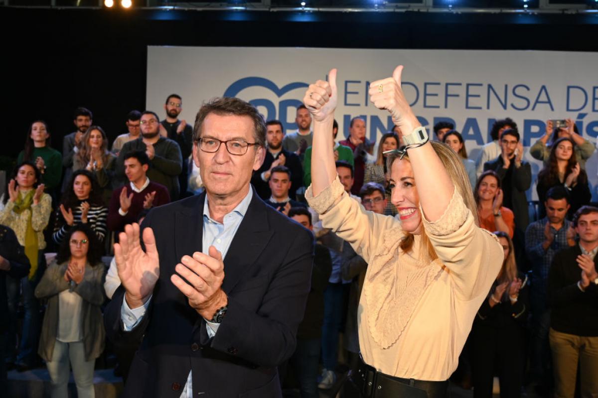 Feijóo y María Guardiola, en una imagen de archivo.