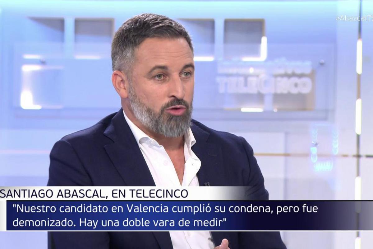 Santiago Abascal, en 'Informativos Telecinco'