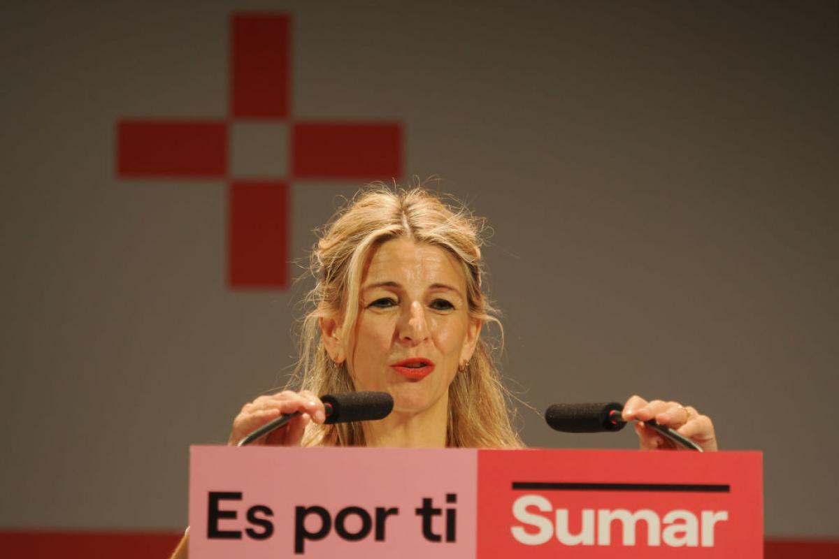 Yolanda Díaz, en un acto de Sumar.