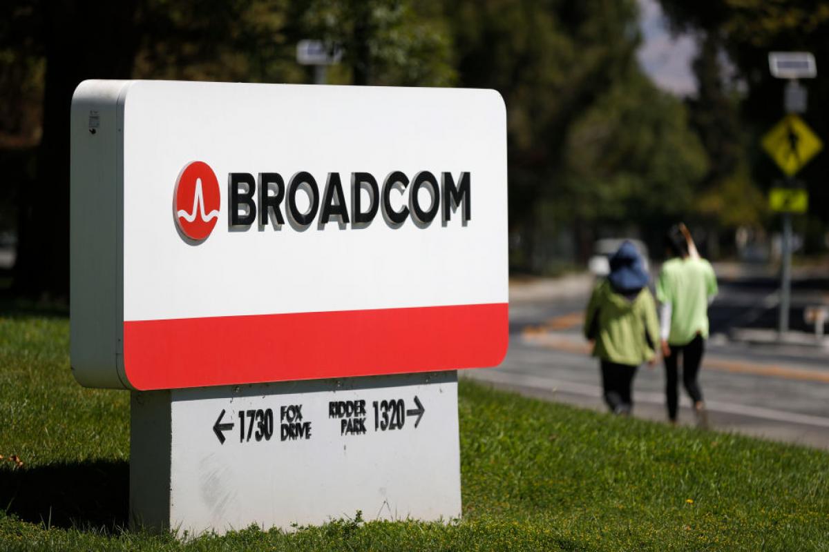 Sede del fabricante de microchips Broadcom en California.