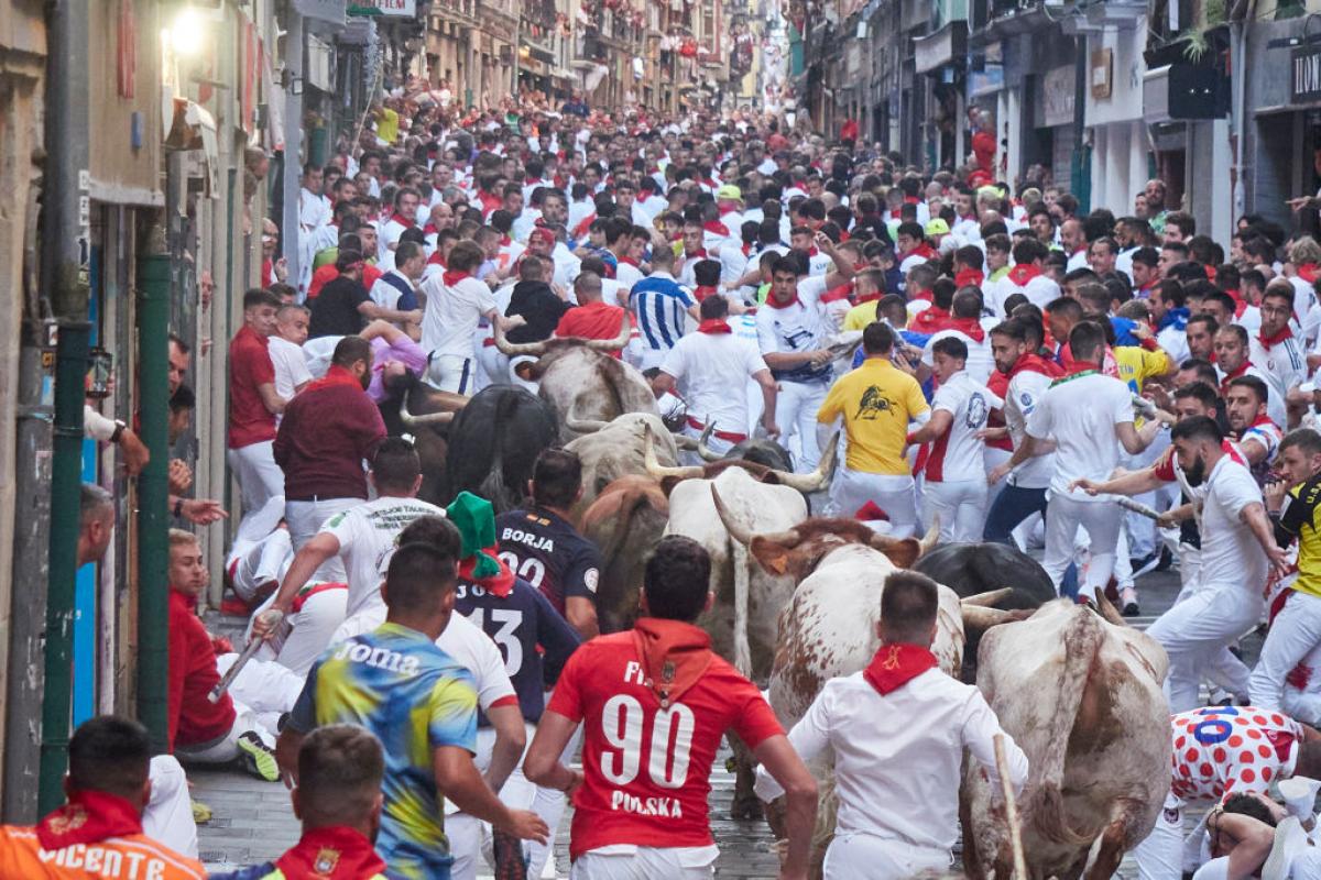 Encierro de San Fermín este 10 de julio.