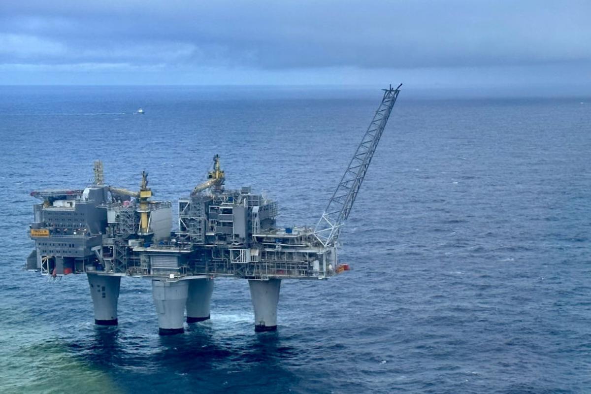 Plataforma gasística en Noruega en una imagen de archivo.