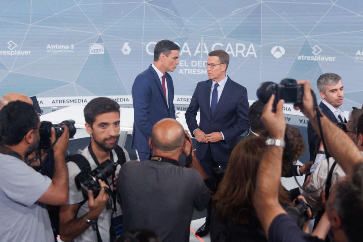 Sánchez y Feijóo, en la previa del cara a cara