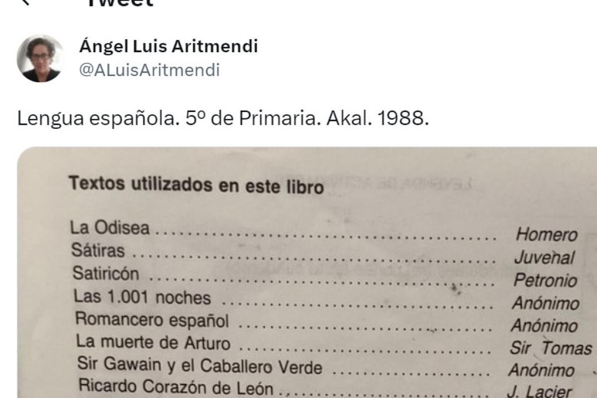 El tuit de Ángel Luis Aritmendi