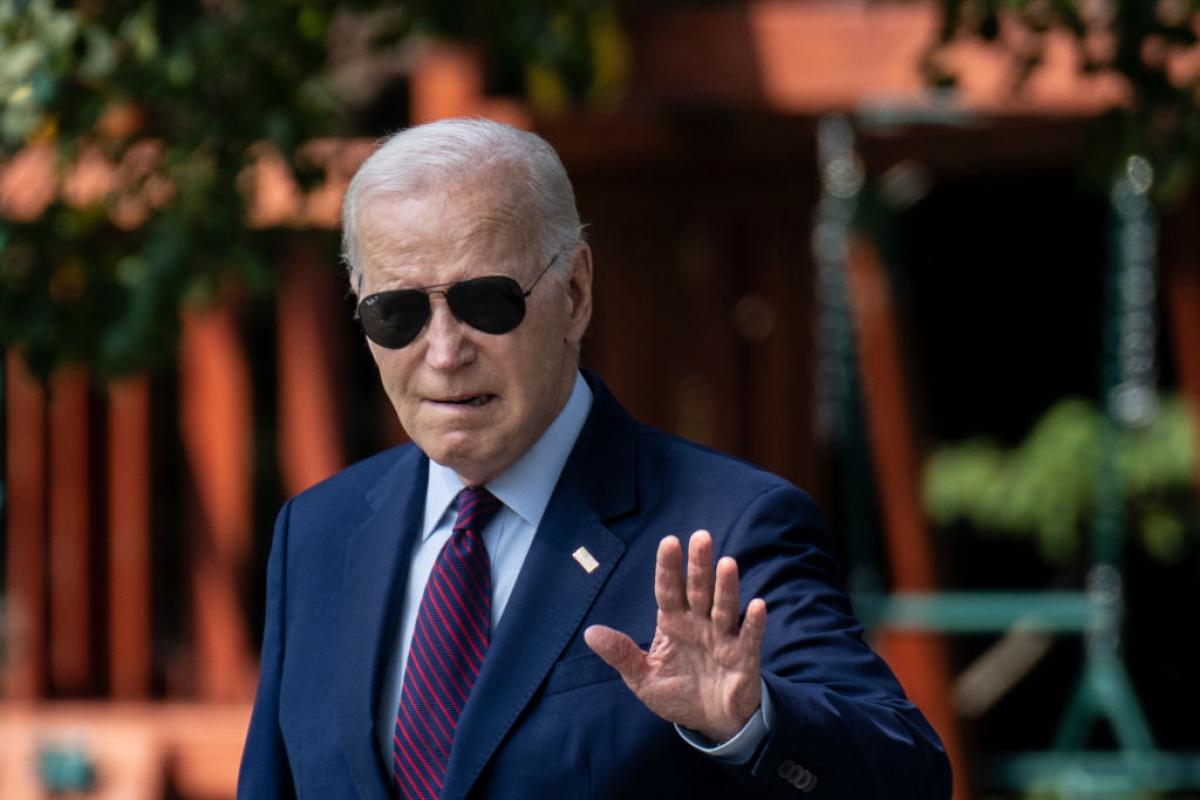 Joe Biden, presidente de los Estados Unidos llega a la Casa Blanca.