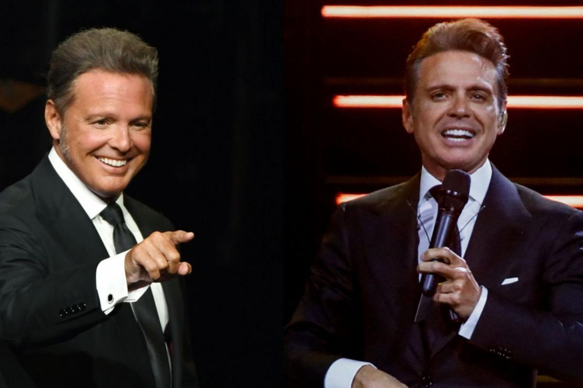 Luis Miguel en un concierto ofrecido en Las Vegas en 2019 y el artista en el concierto que dio en Buenos Aires el pasado 3 de agosto.