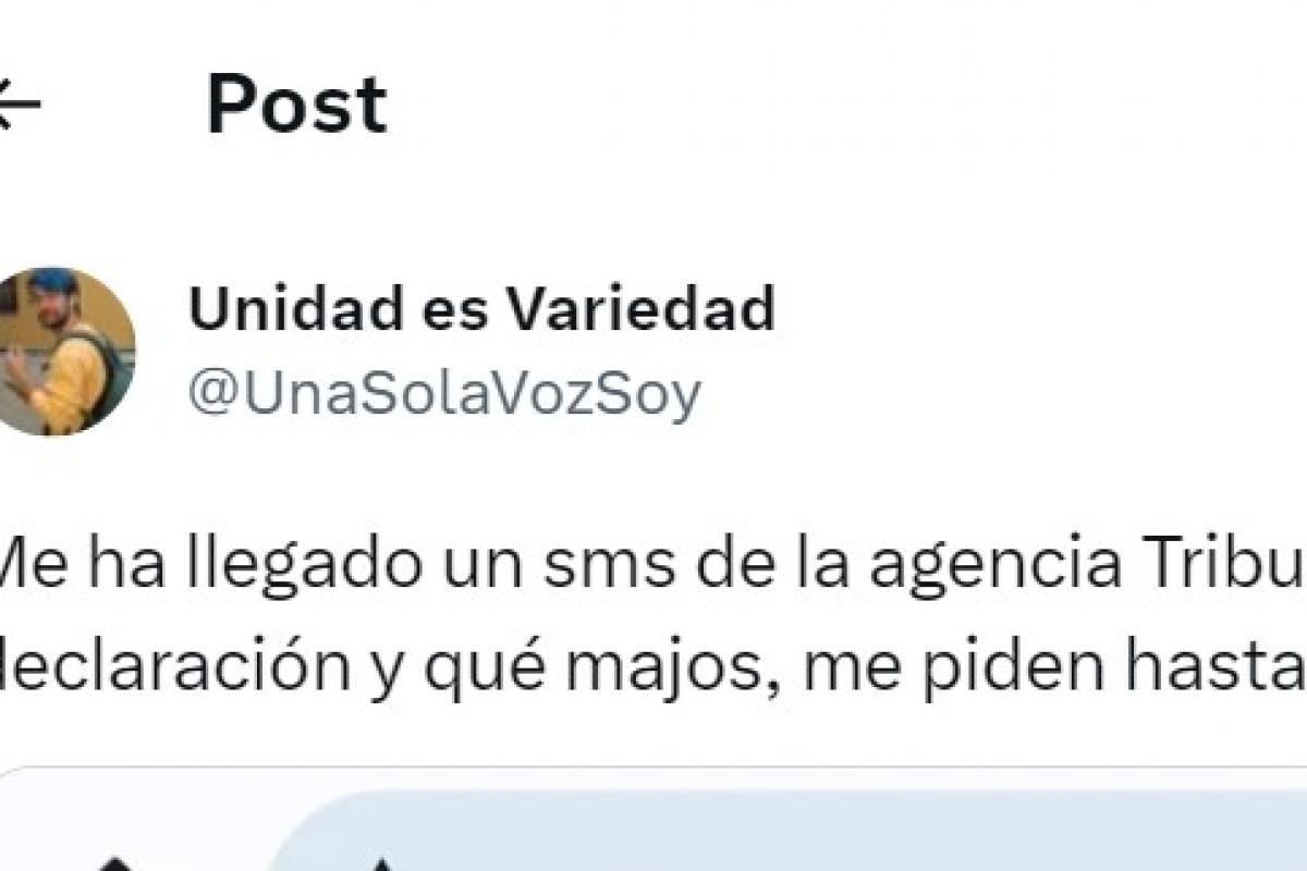 El tuit de la cuenta @unasolavozsoy