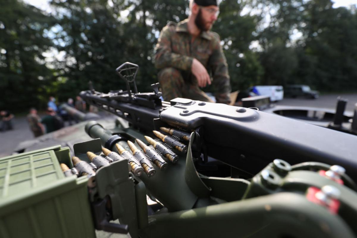 Imagen de archivo de una ametralladora tipo MG3, durante una maniobra del Ejército alemán.