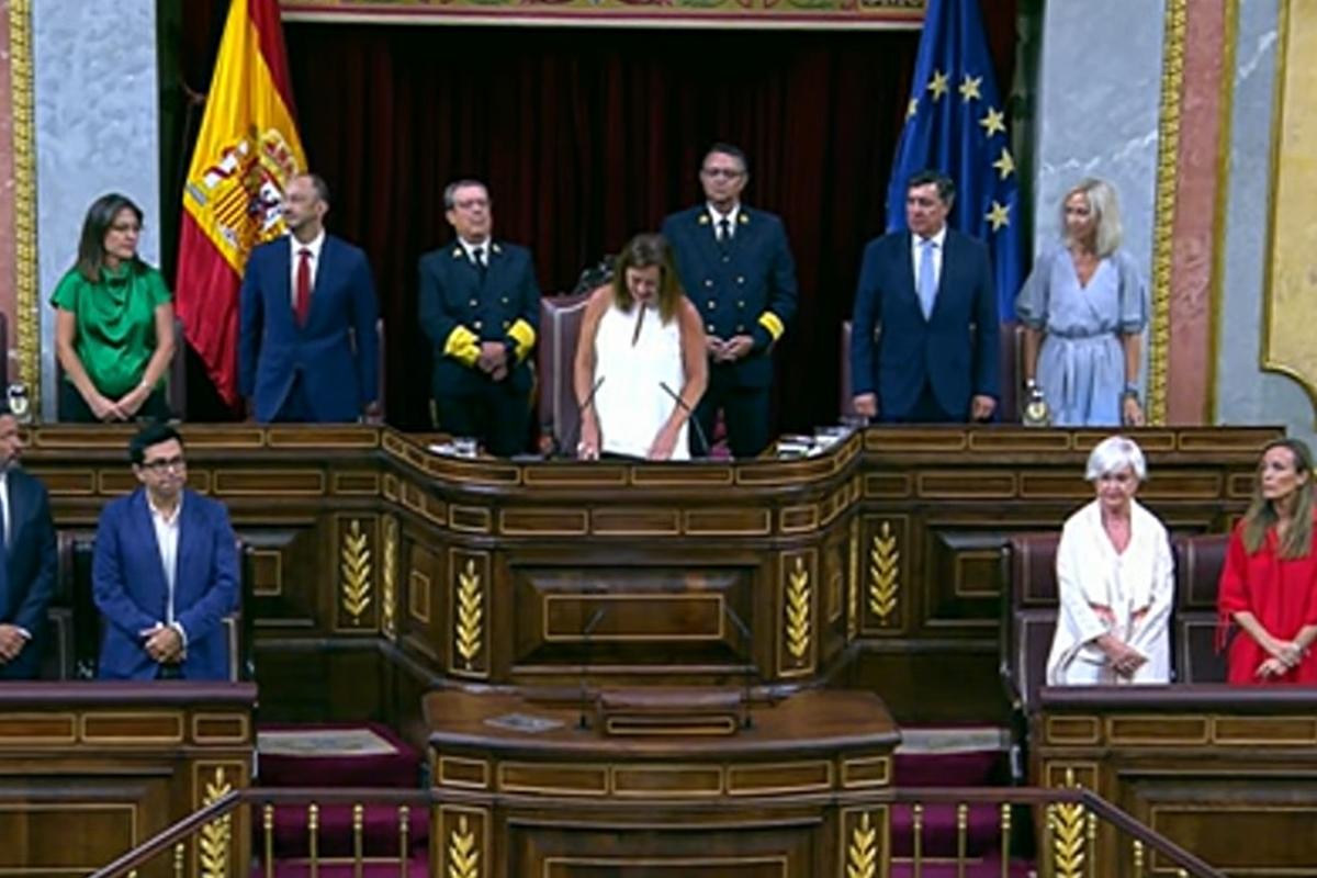 El llamativo momento de la nueva presidenta del Congreso, Francina Armengol.