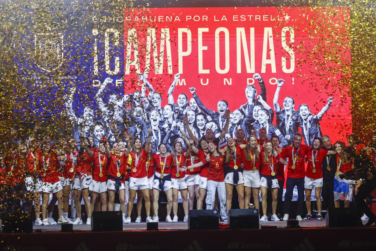 La fiesta de la selección femenina de fútbol por el Mundial