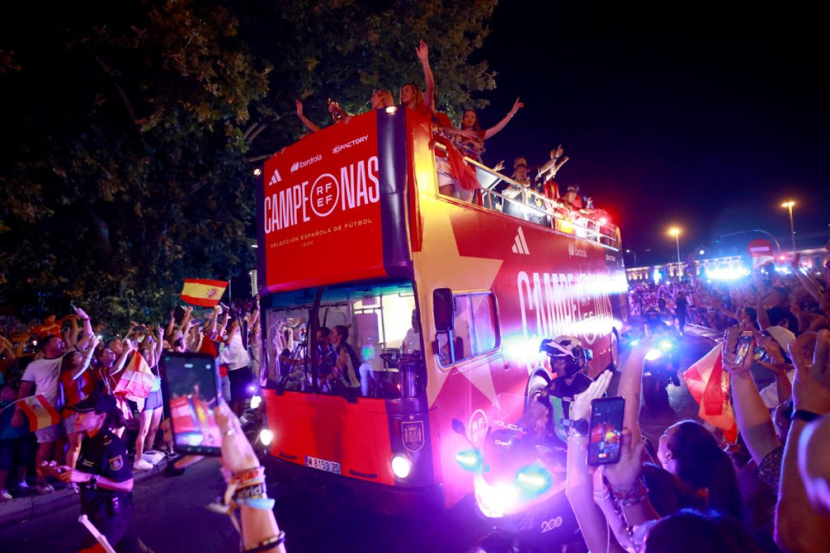 La fiesta de la selección femenina de fútbol por el Mundial