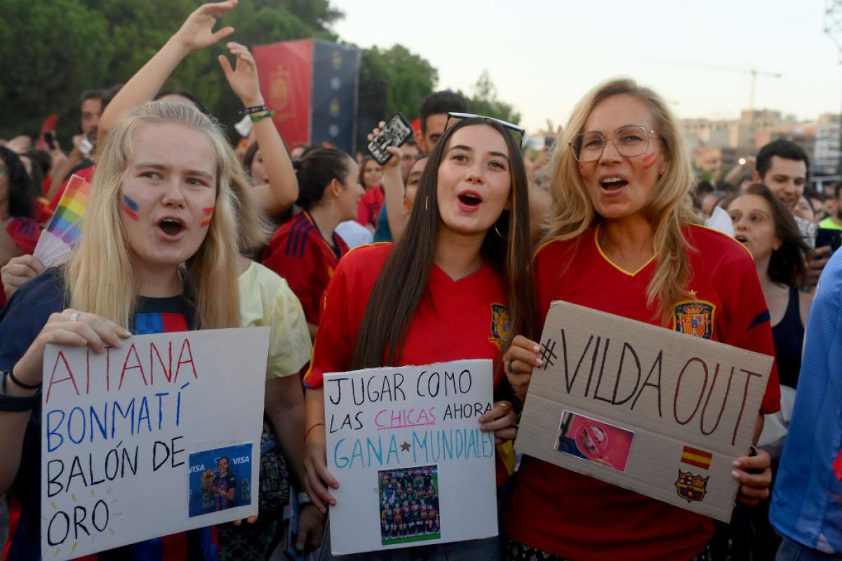 La fiesta de la selección femenina de fútbol por el Mundial
