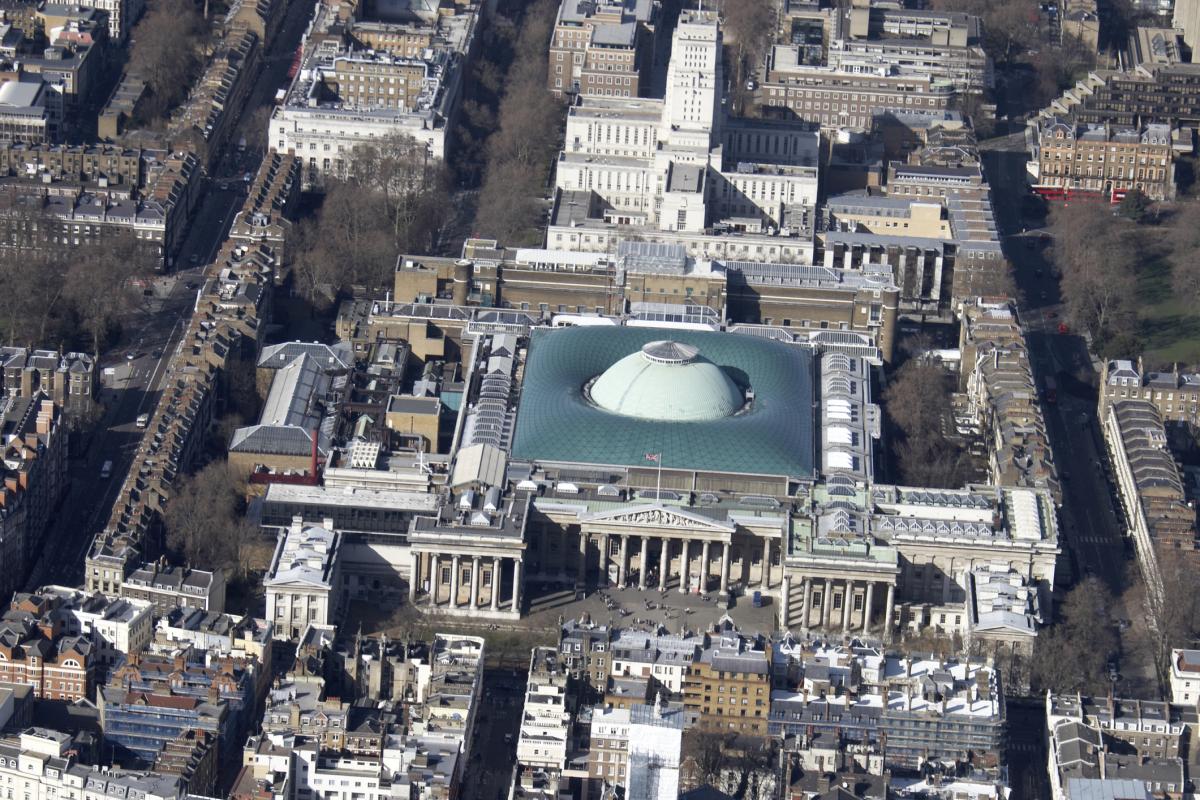 Imagen aérea del British Museum.