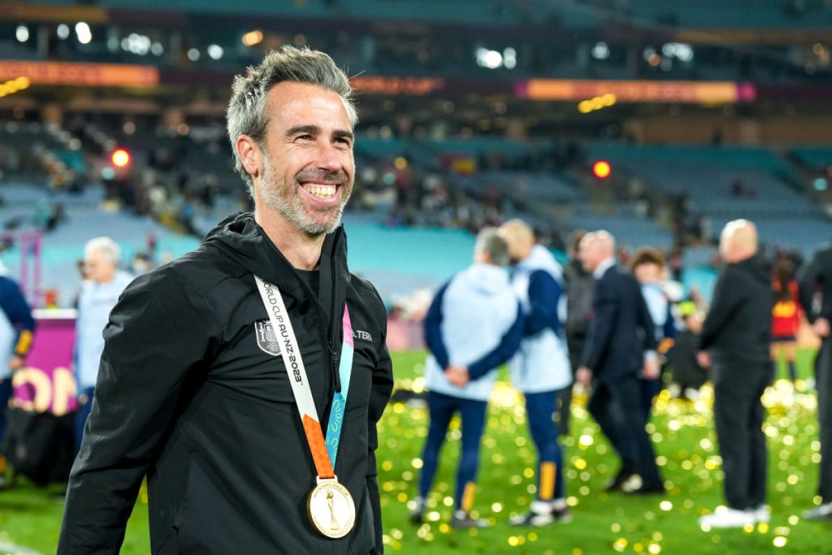 Jorge Vilda después de ganar la final del Mundial de fútbol en Australia.