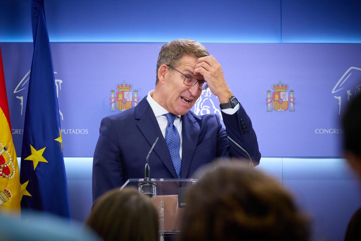 El líder del PP, Alberto Núñez Feijóo.
