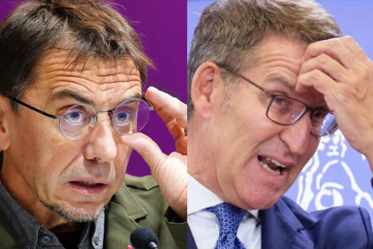 El politólogo y cofundador de Podemos Juan Carlos Monedero, y el presidente del PP, Alberto Núñez Feijóo; en sendas imágenes de archivo.