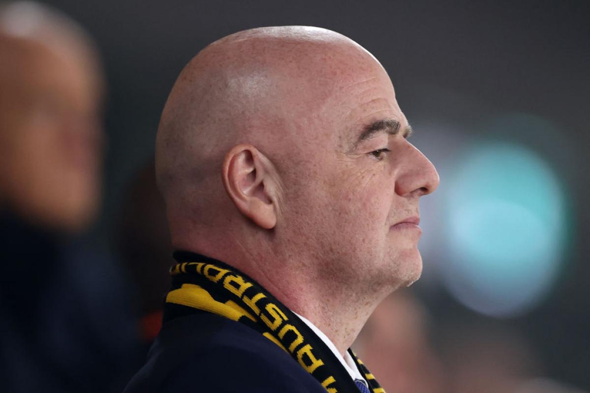 Gianni Infantino, Presidente de la FIFA, en la final del Mundial de Fútbol femenino que ganó  España.