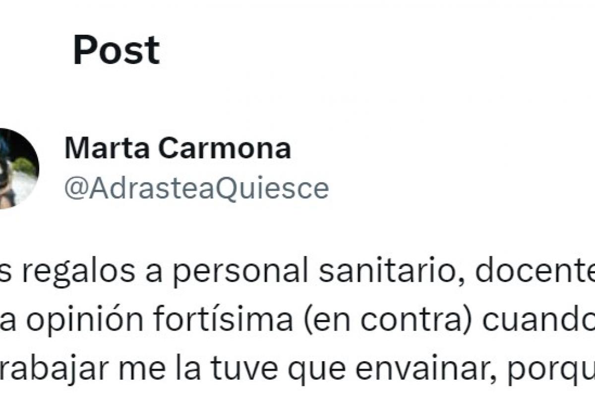 El tuit de Marta Carmona