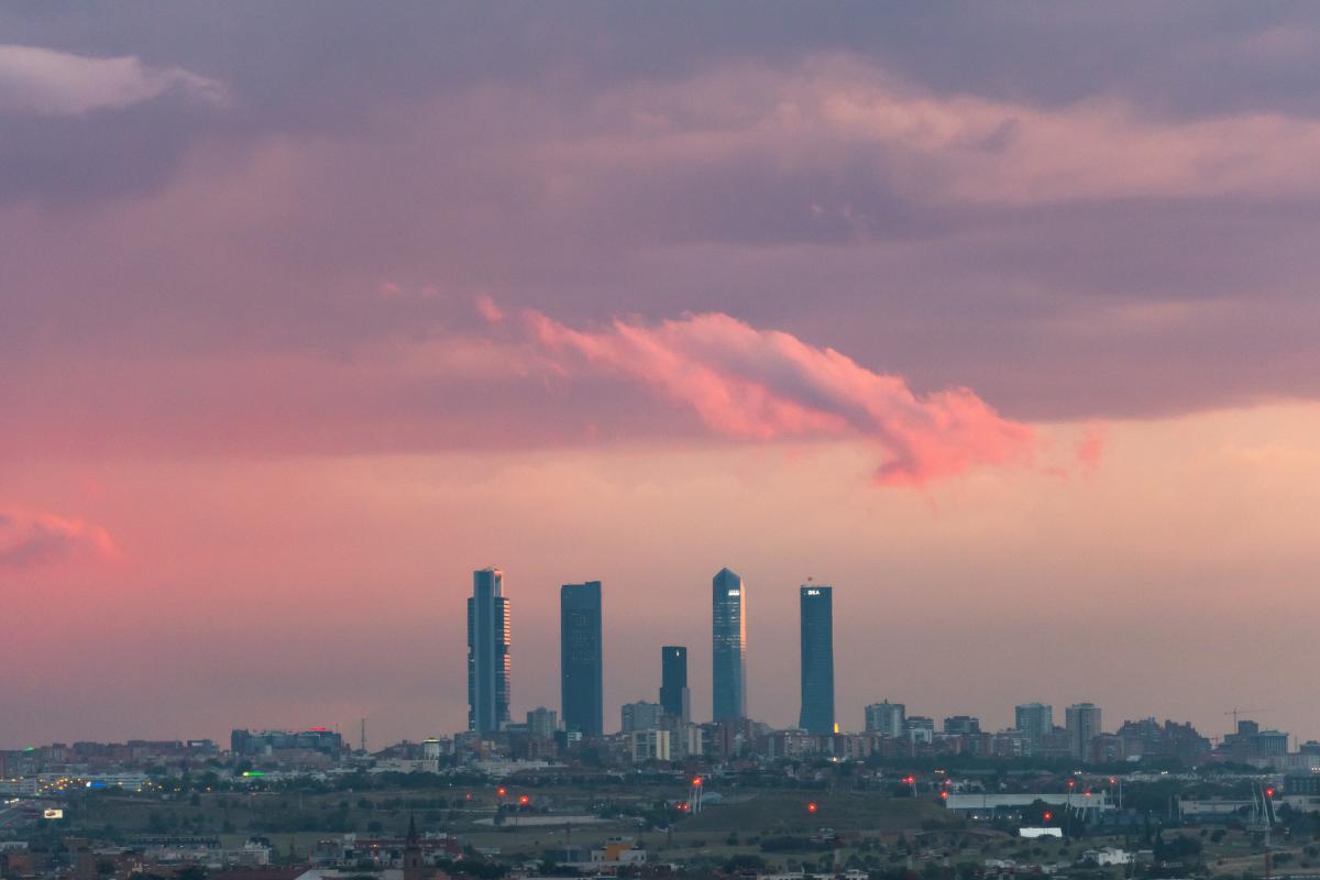 Foto de archivo de una tormenta en Madrid.