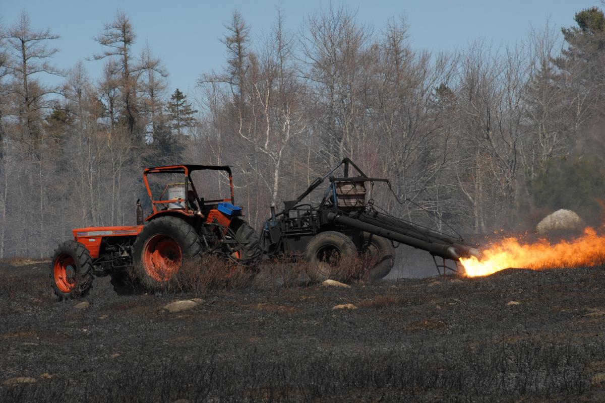 Imagen de archivo de un 'tractor lanzallamas'.