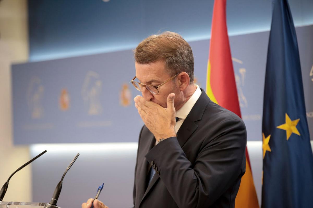 El candidato a la presidencia del Gobierno por el Partido Popular, Alberto Núñez Feijóo, el 23 de agosto de 2023.
