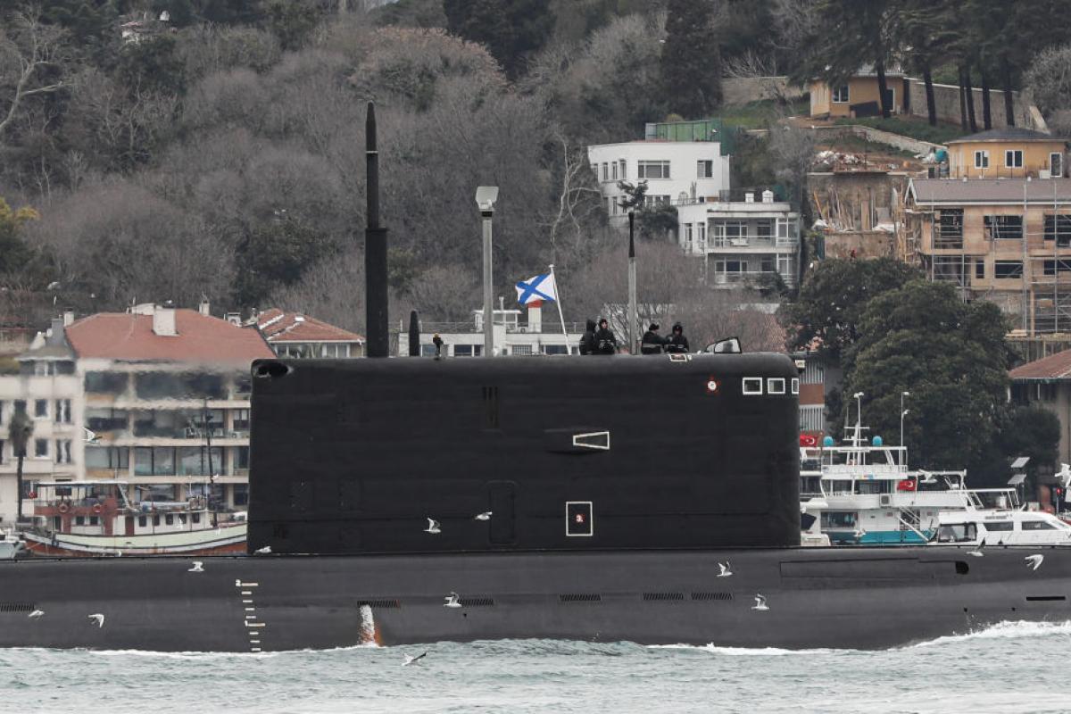 Imagen de archivo de un submarino ruso Rostov-na-Donu B-237.