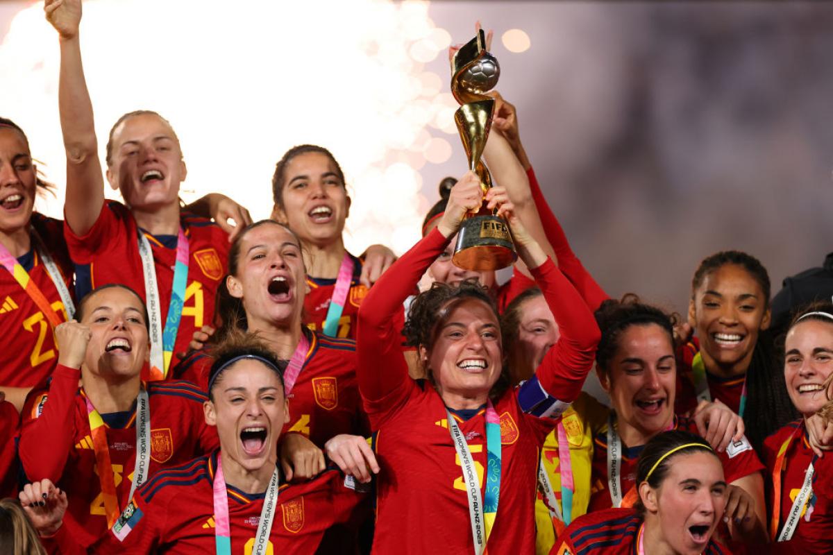 Un momento de la celebración de la final de la Copa del Mundo de Fútbol femenino en Sídney.