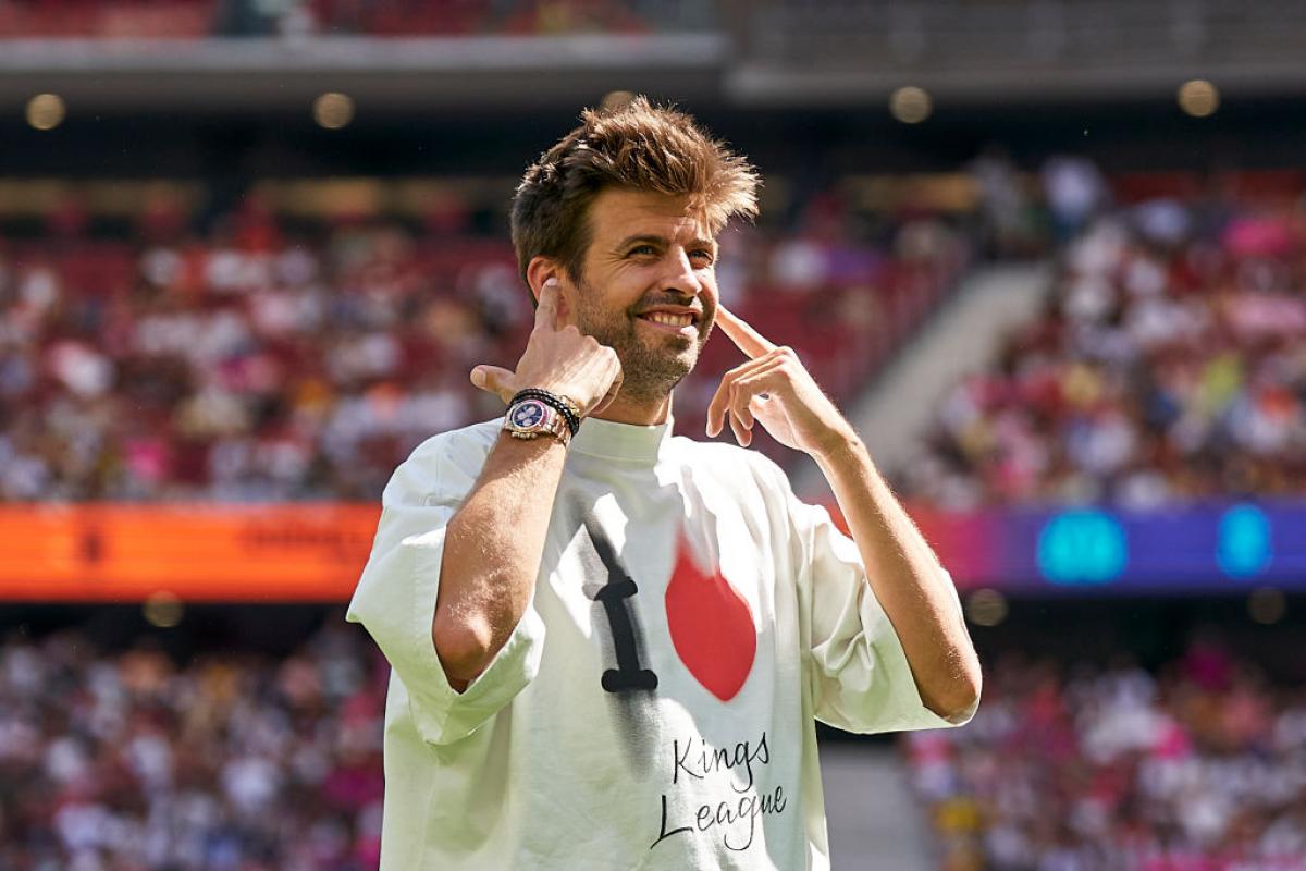 Gerard Piqué en un partido de la Kings y Queens League en el Metropolitano de Madrid.