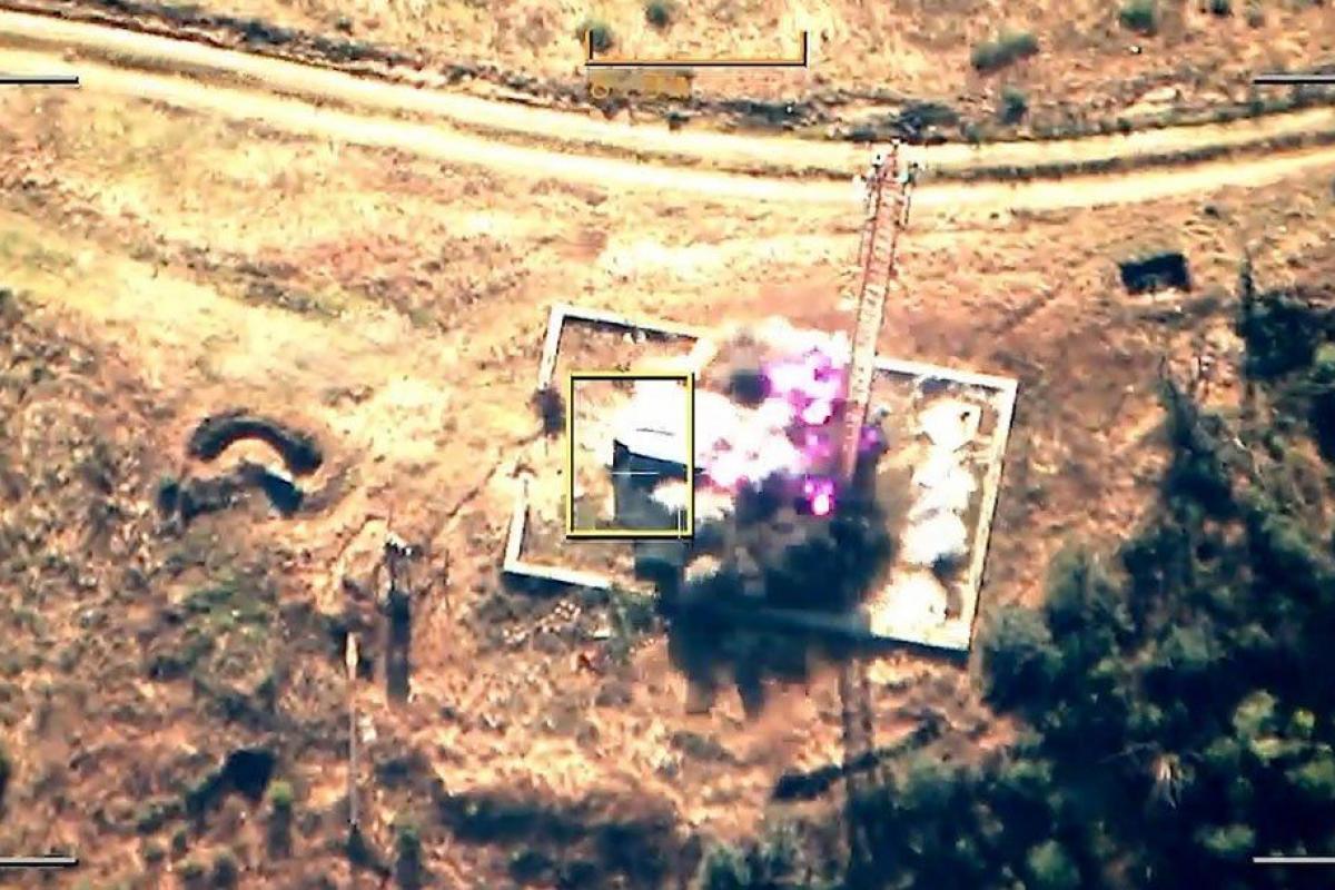 Imagen aérea de ataques sobre Nagorno Karabaj.