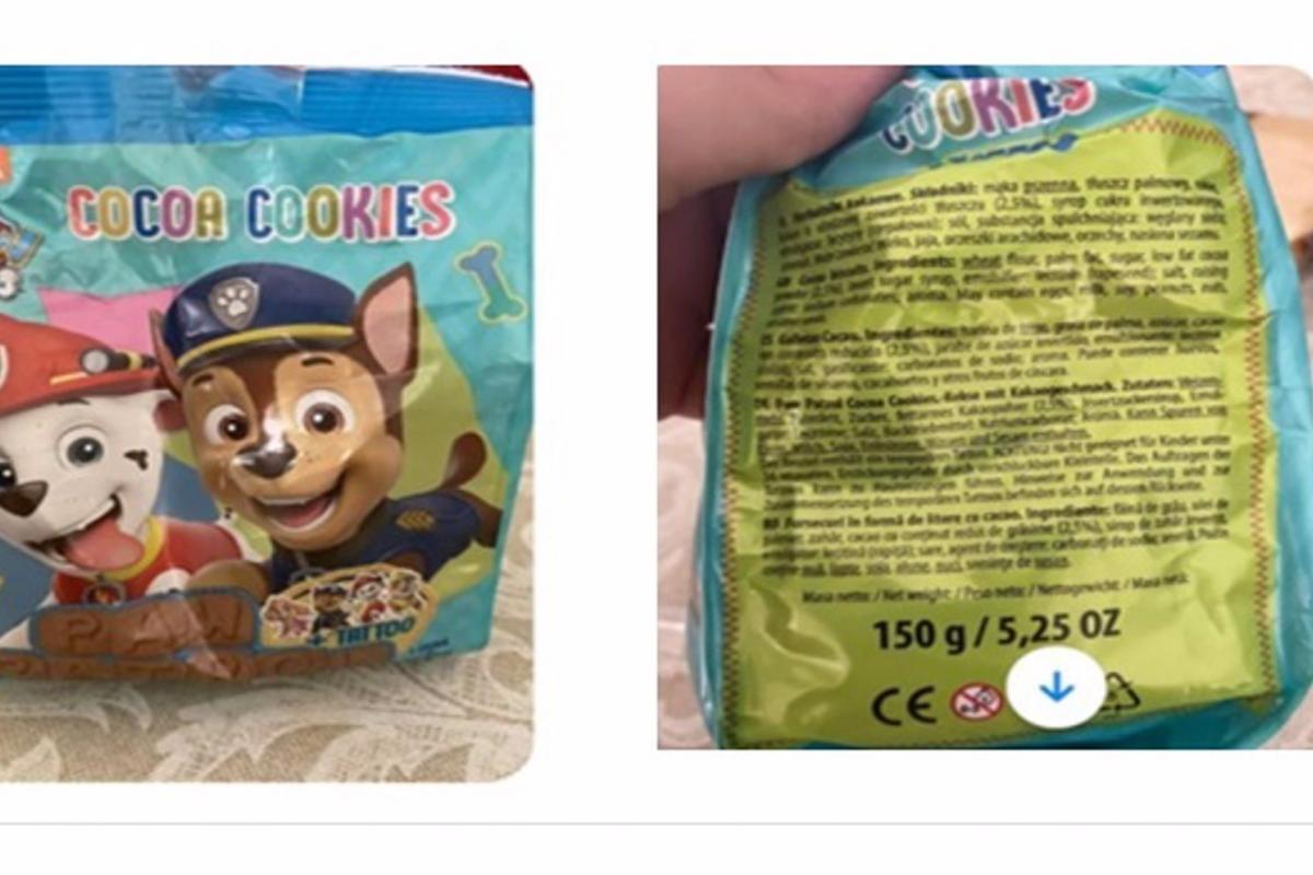 Las galletas de la Patrulla Canina de Nickelodeon afectadas por la alerta alimentaria.