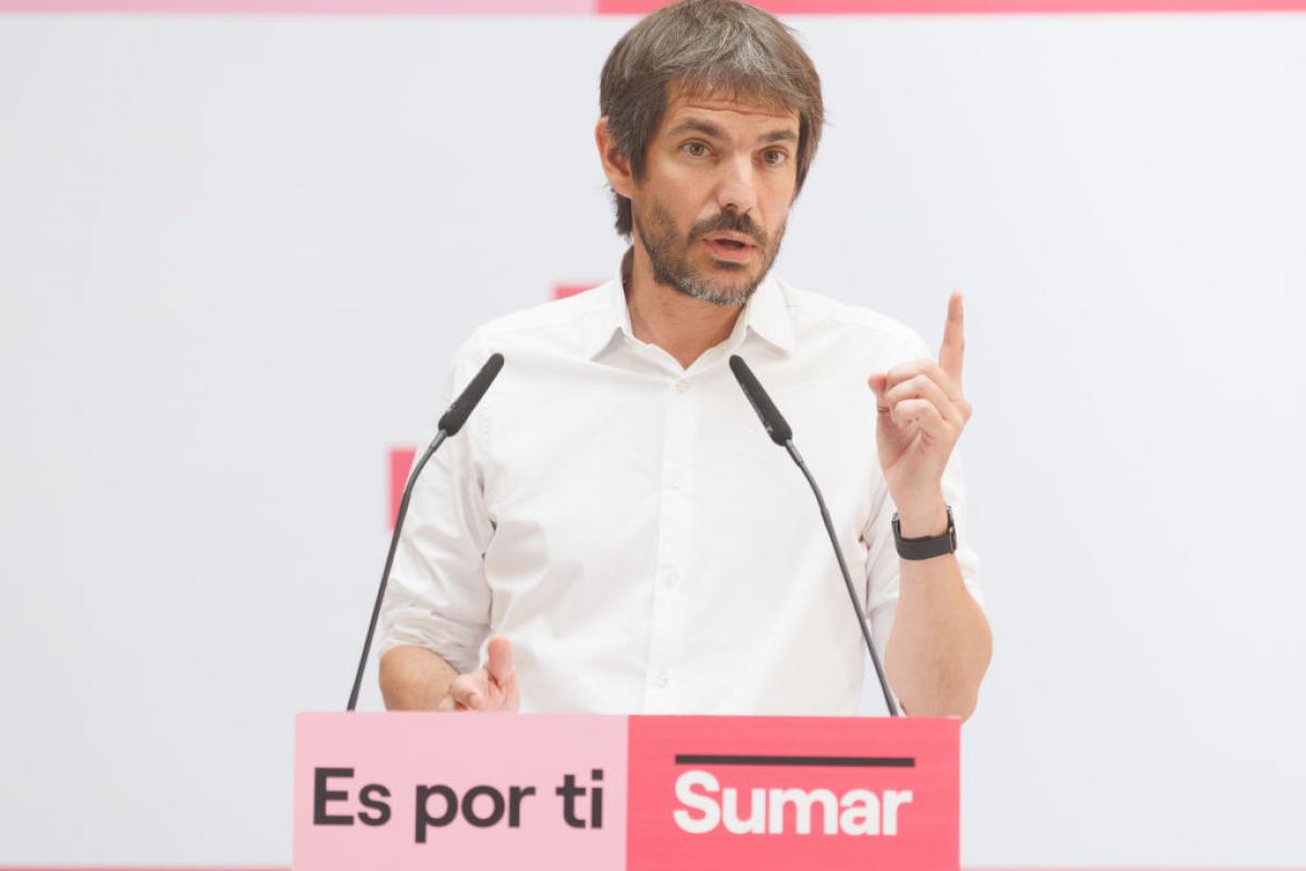 El portavoz de Sumar, Ernest Urtasun, en una imagen de archivo.