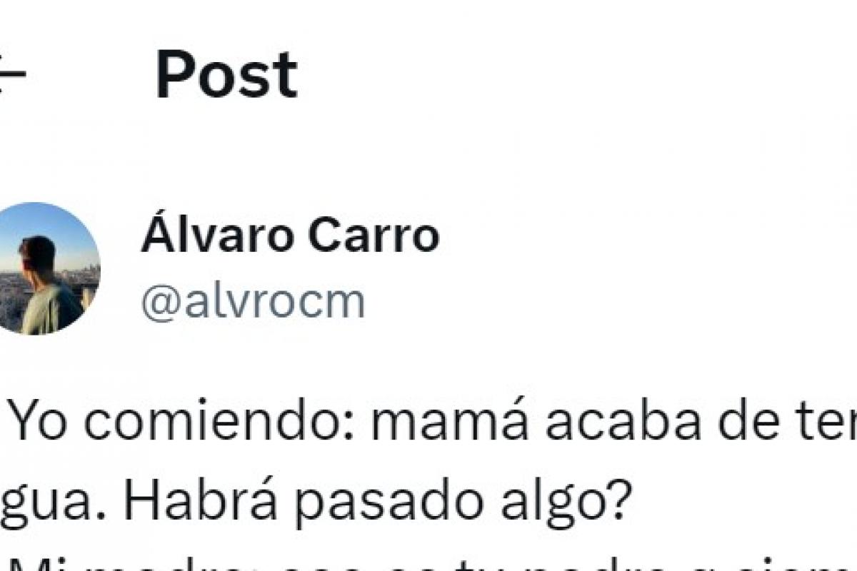 El mensaje publicado en Twitter por @alvrocm