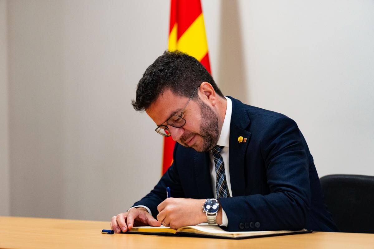 El presidente de la Generalitat, Pere Aragonès.