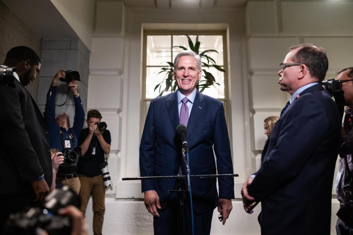 El expresidente de la Cámara Baja de EE.UU., el republicano Kevin McCarthy.