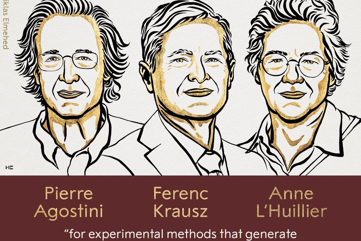 Los ganadores del Premio Nobel de Física 2023.