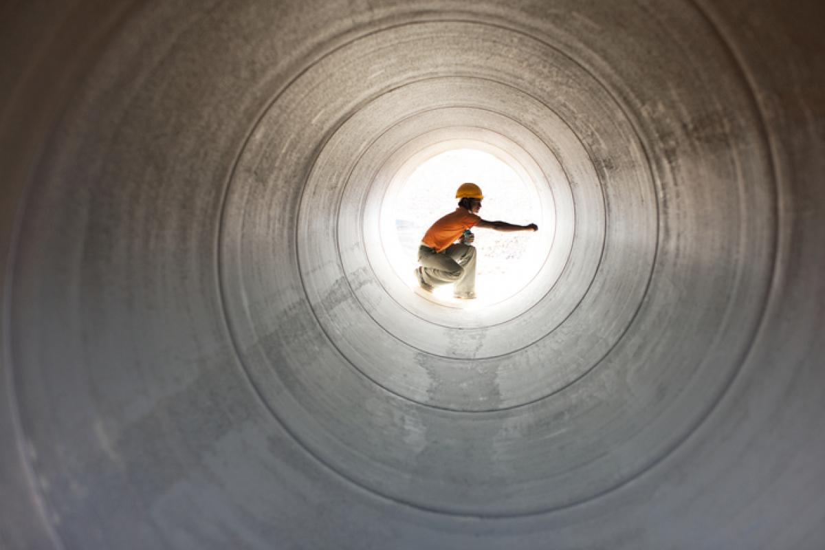 Imagen de archivo de una tubería.