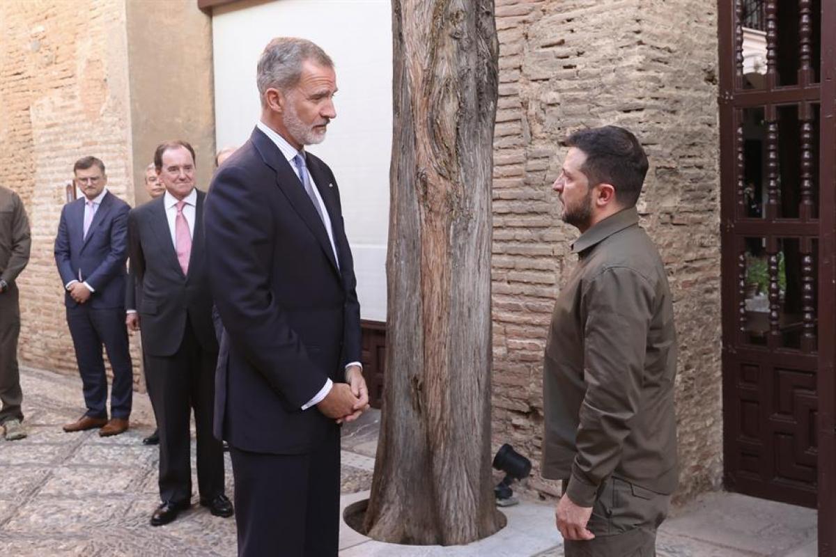 Felipe VI recibe a Volodimir Zelenski en Granada