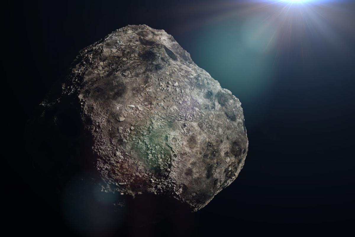 Fotografía del asteroide Bennu.