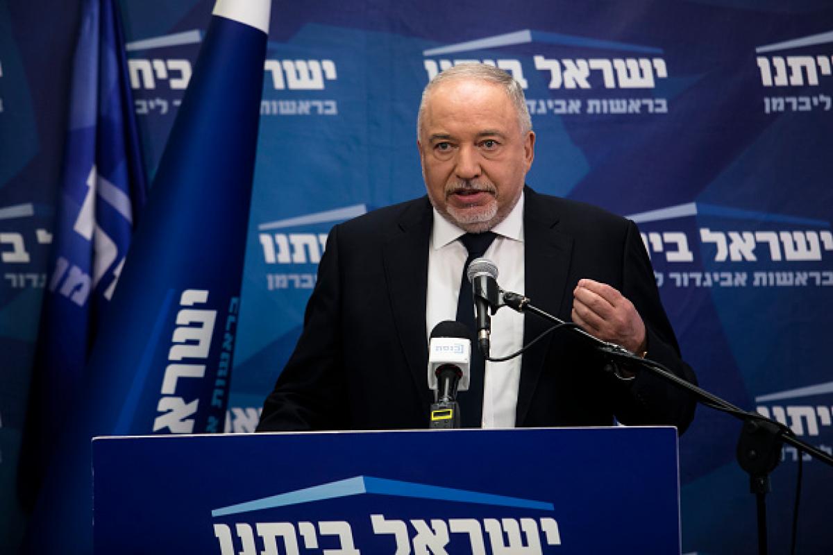 El líder del partido Israel Beitenu y exministro de Defensa, Avigdor Liberman, en una imagen de archivo.